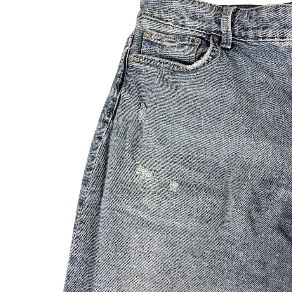 Vintage Tommy Jeans‎ Womens Straight Leg Jeans Size 12 Light Wash Distressed Mid